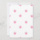 CloudPrincessの下のピンクの城の誕生日写真 招待状 (裏面)