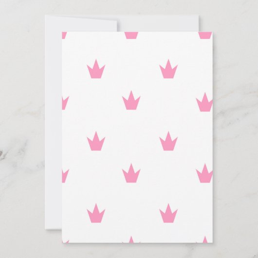 CloudPrincessの下のピンクの城の誕生日写真 招待状 (裏面)