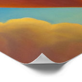 Cloudsの金ゴールドハート ポスター (角)