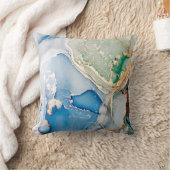 Cloudsマクロ。空の色と白の色の汚れ。Tr クッション (ブランケット)