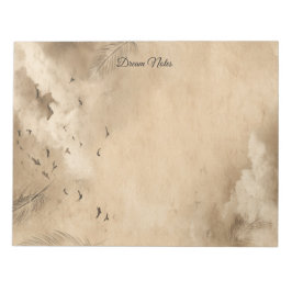 Clouds Birds Feathers Pastel Sky Collage ノートパッド