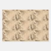 Clouds Birds Feathers Pastel Sky Collage ラッピングペーパーシート (正面3)