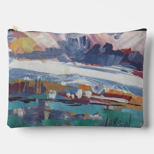 Clouds Building Painting / Artist Larry Lerew アクセサリーポーチ (正面)