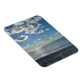 Clouds Cloudy Blue Sky Empty Beach マグネット (右側)