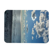 Clouds Cloudy Blue Sky Empty Beach マグネット (横)