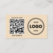 Clouds Custom Logo QR Code Business Card 名刺 (裏面)