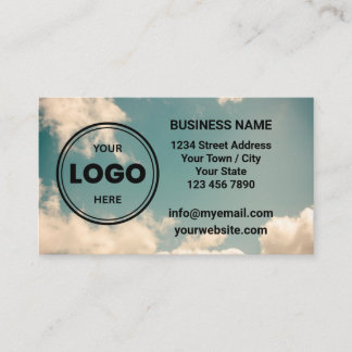 Clouds Custom Logo QR Code Business Card 名刺