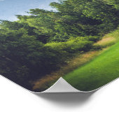 Clouds floating over mountains customizable ポスター (角)