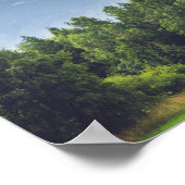 Clouds floating over mountains customizable ポスター (角)