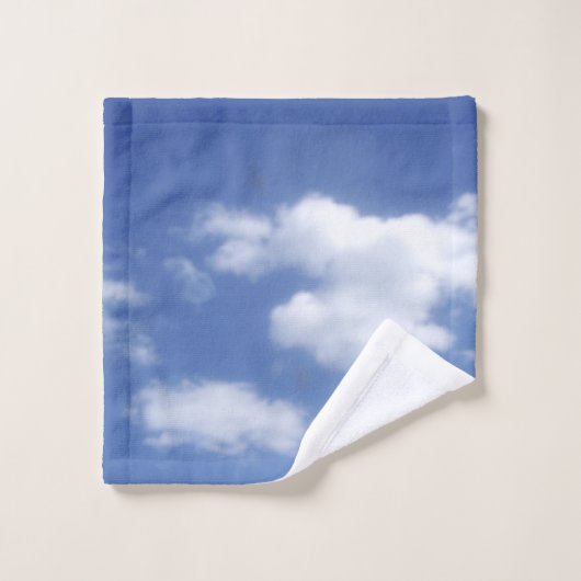 clouds in blue sky towel set バスタオルセット (ウォッシュタオル)