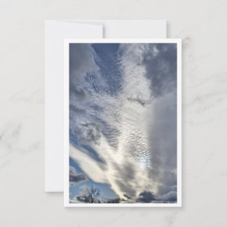 Clouds in January sky - Ducks vision Note Card ノートカード