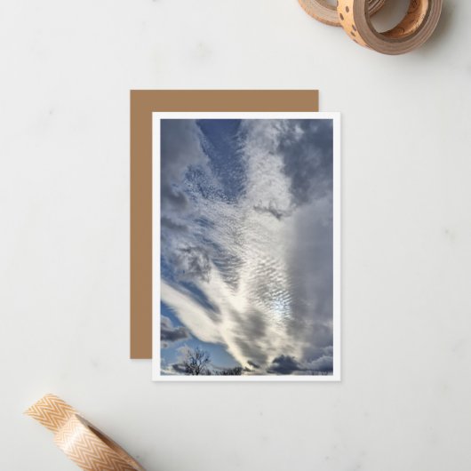 Clouds in January sky - Ducks vision Note Card ノートカード (正面/裏面インサイチュ)