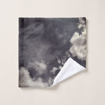 Clouds , on dark blue