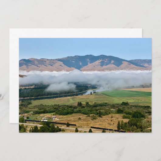 Clouds Over Flathead River ノートカード (正面/裏面)