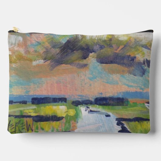 Clouds Over Marsh Painting / Artist Larry Lerew アクセサリーポーチ (正面)