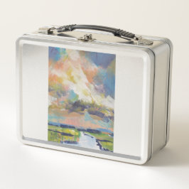 Clouds Over Marsh Painting / Artist Larry Lerew メタルランチボックス