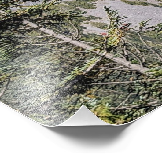 Clouds Over Mount Rainier Scenic Landscape フォトプリント (角)