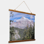 Clouds Over Mount Rainier Scenic Landscape 吊り下げ型タペストリー (傾斜あり)