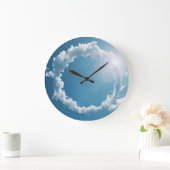Clouds Photography Blue Sky  ラージ壁時計 (ホーム)