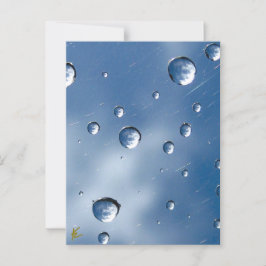Clouds Reflected in Dew Drops Against Blue Sky ポストカード