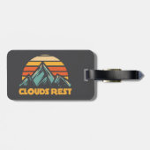 Clouds Rest Mountain Yosemite Retro Turquoise ラゲッジタグ (裏面横)