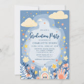 Clouds Stars Castle幼稚園卒業写真 招待状 (正面)