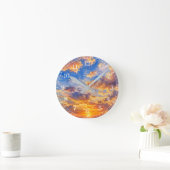 Clouds Wall Clock — Sky-Inspired Design ラウンド壁時計 (ホーム)