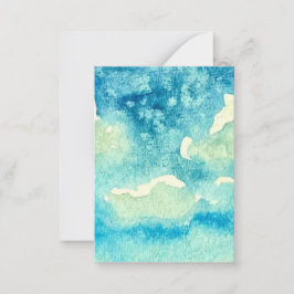 Clouds Watercolor Art ノートカード