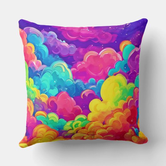 Cloudscapeアカラフルート クッション (裏面)