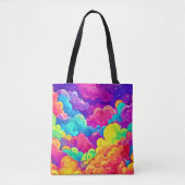 Cloudscapeアカラフルート トートバッグ (正面)