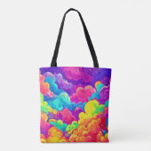 Cloudscapeアカラフルート トートバッグ (裏面)