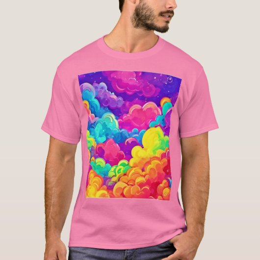 Cloudscapeアカラフルート Tシャツ (正面)