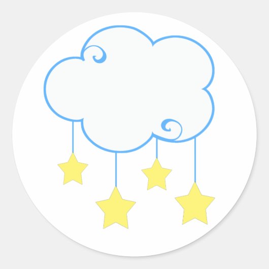 Cloudstarsスタンプ ラウンドシール (正面)