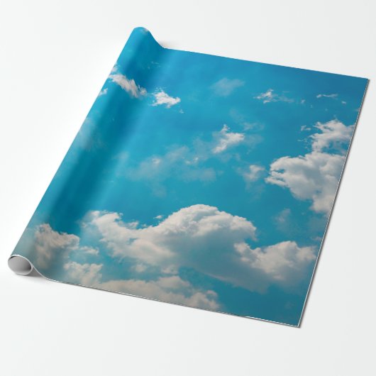 Cloudy and blue sky backgroundabstract, air, area, ラッピングペーパー (アンロールド)