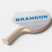 Cloudy Blue Sky Bold Stripes with Name 卓球ラケット (正面アングル)