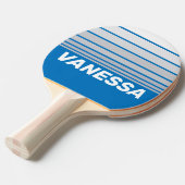 Cloudy Blue Sky Horizon Striping with Name 卓球ラケット (正面アングル)