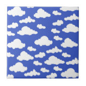 Cloudy Blue Sky White Clouds Dreamy Clouding タイル (正面)