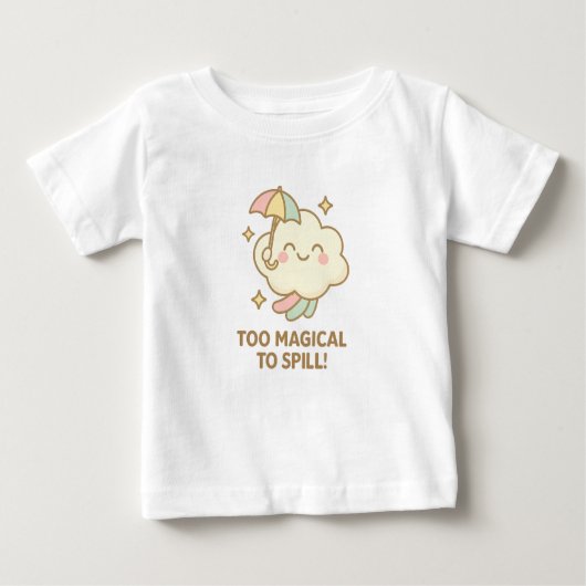 Cloudy Cuddle – Rainy Day Joy   ベビーTシャツ (正面)