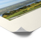 Cloudy Field by Lake Poster ポスター (角)