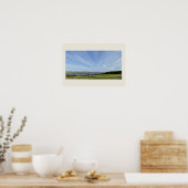 Cloudy Field by Lake Poster ポスター (キッチン)