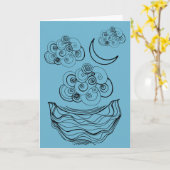 Cloudy Skies カード (黄色い花)