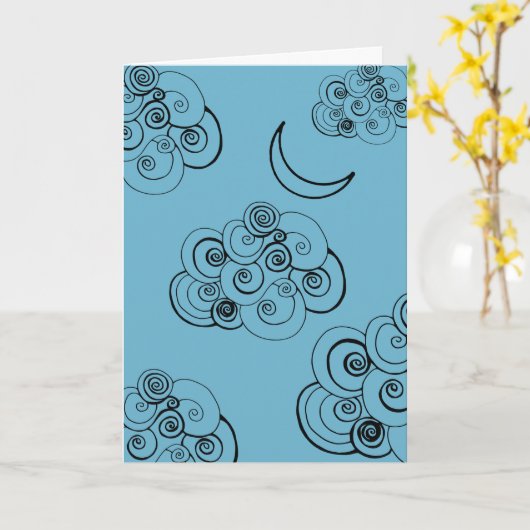 Cloudy Skies カード (黄色い花)