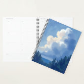 Cloudy Skies | 青い森の水彩画 プランナー手帳 (ディスプレー)