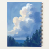 Cloudy Skies | 青い森の水彩画 プランナー手帳 (裏面)