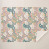 Cloudy Skies Blanket Pastel Sherpa for Sweet Kids シェルパブランケット (正面(横))