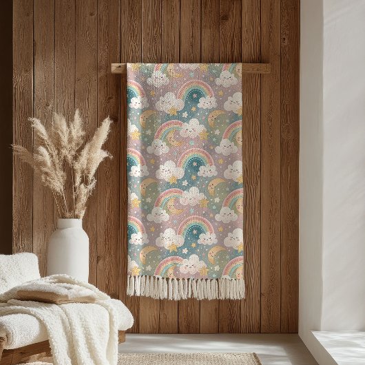 Cloudy Skies Blanket Pastel Sherpa for Sweet Kids シェルパブランケット