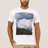 Cloudy Sky Over Rolling Hills With Forested Slope  Tシャツ (正面)