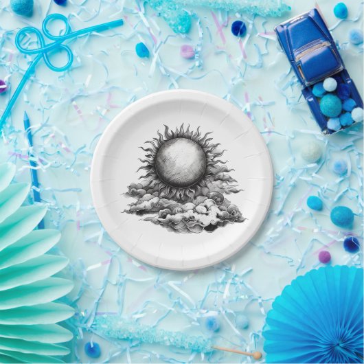 Cloudy Sun ペーパープレート (パーティー)