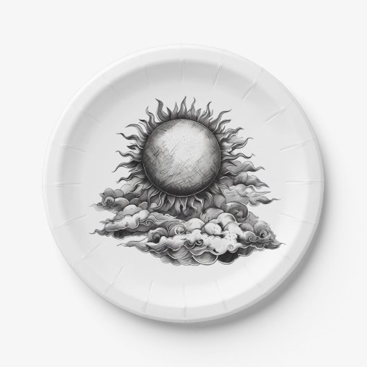Cloudy Sun ペーパープレート (正面)