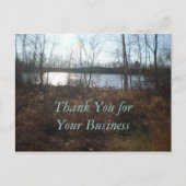 Cloudy Sunset Thank You for your Business ポストカード (正面)